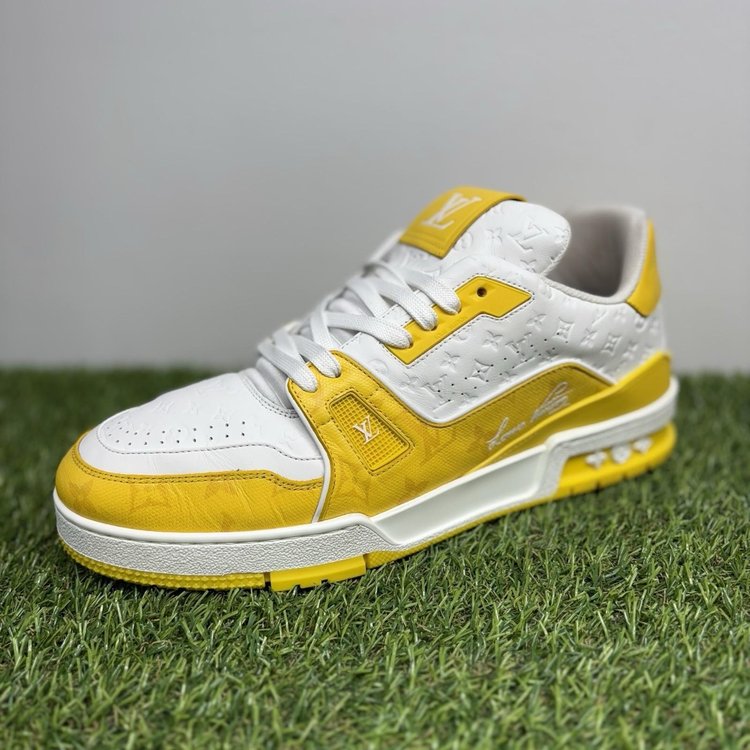 Louis Vuitton Trainer ' White Yellow ' UK 9.5