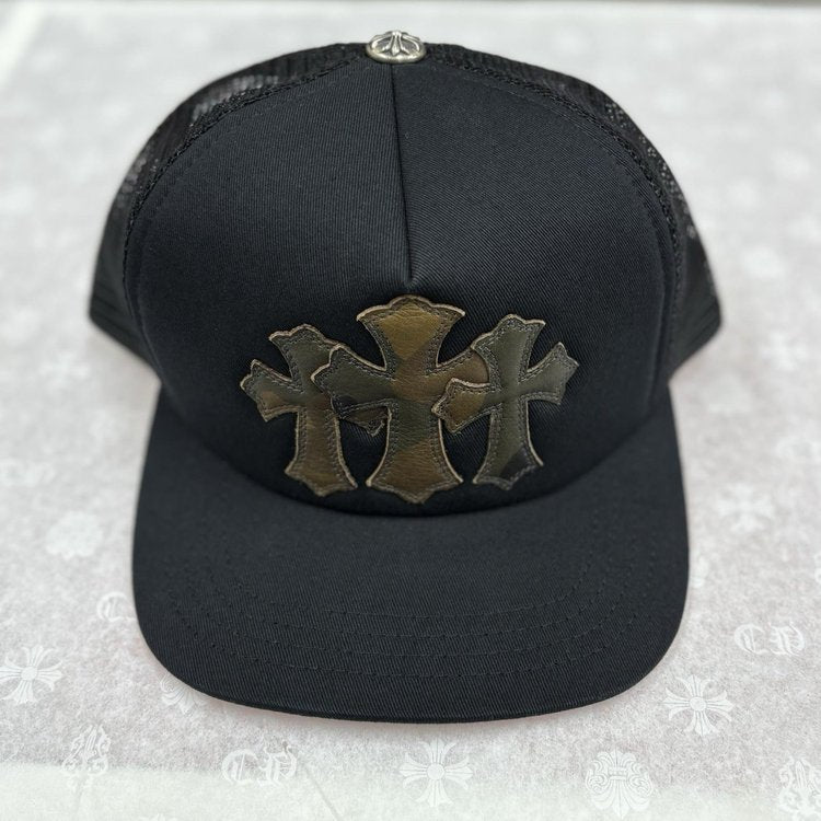 Chrome Hearts Camo Cross Cemetery Trucker Hat
