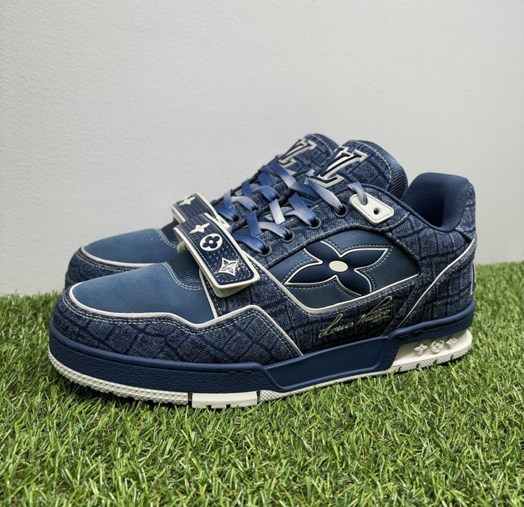 Louis Vuitton Trainer Strap ' Blue Denim ' UK 8