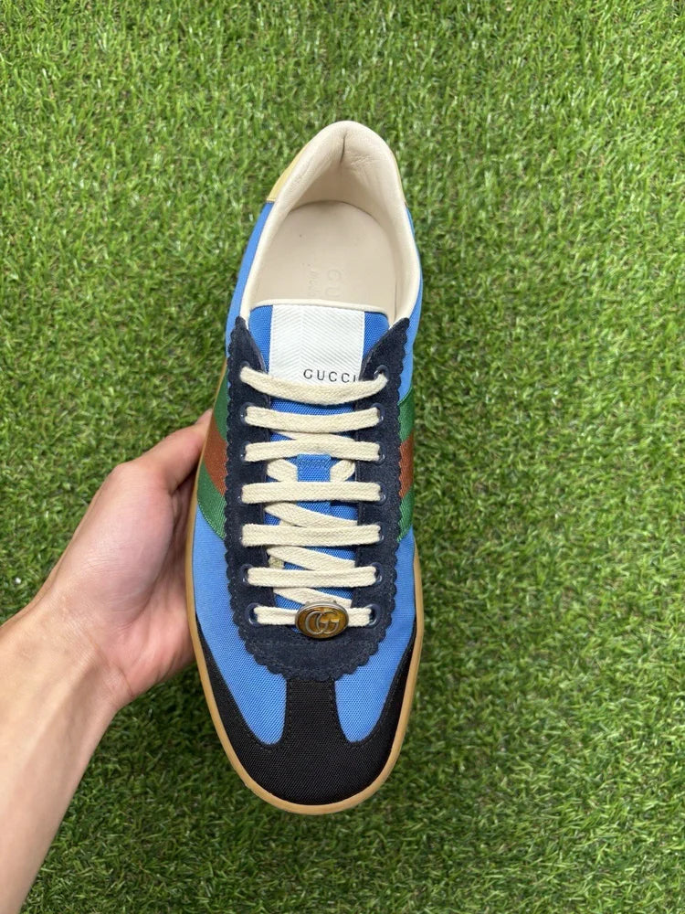 Gucci Web Accent Nylon ‘ Blue ‘ UK 8