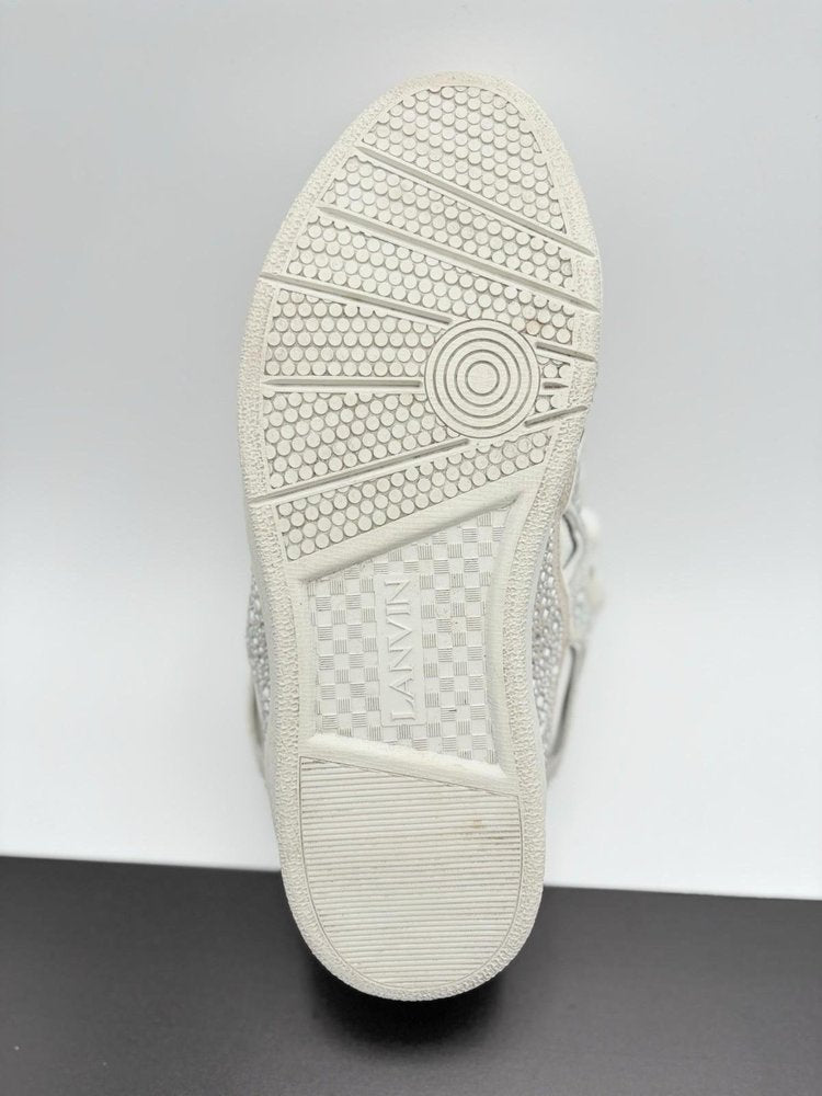 Lanvin Curb Rhinestone ' White '  UK 10