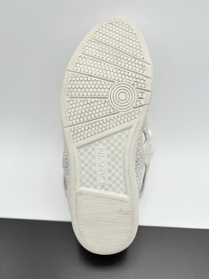 Lanvin Curb Rhinestone ' White '  UK 10