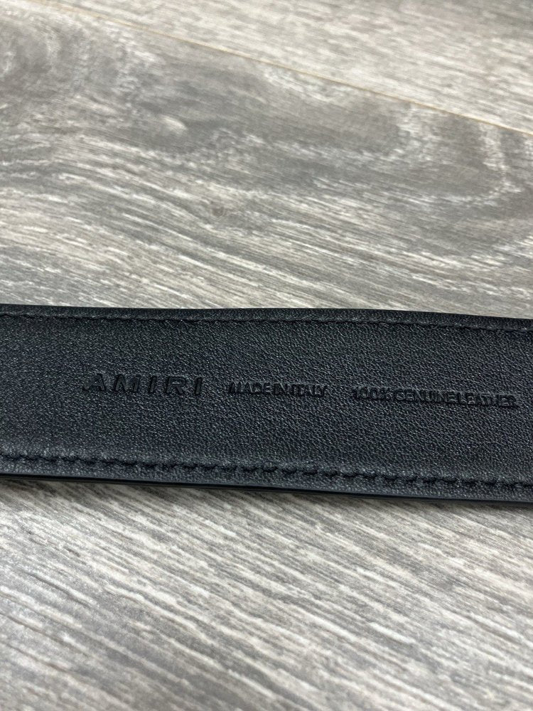 Amiri Core Logo Buckle ' Black/Black/Gold-Tone ' Belt