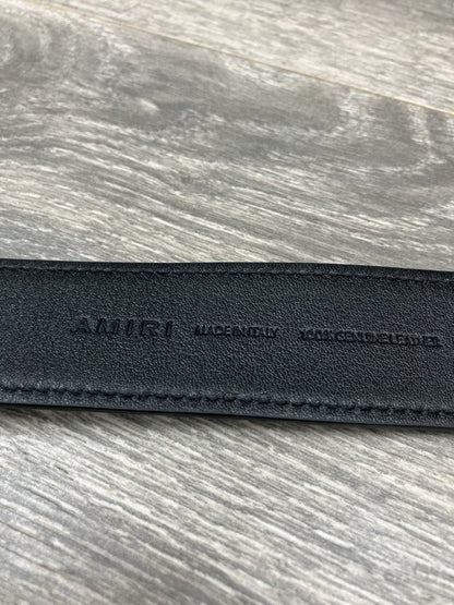 Amiri Core Logo Buckle ' Black/Black/Gold-Tone ' Belt