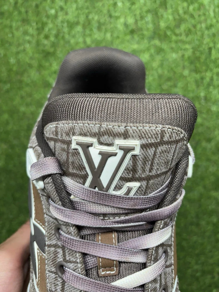 Louis Vuitton Trainer Strap 'Brown Crocodile' UK 8.5