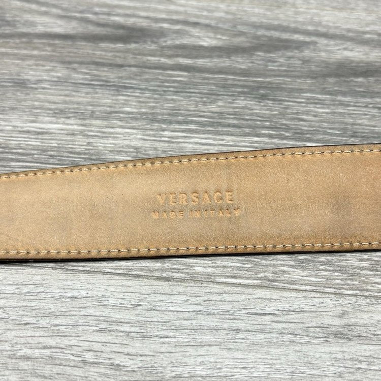 Versace Medusa Buckle Leather Belt