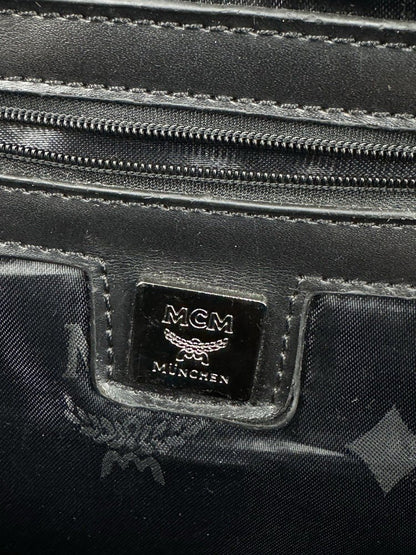 MCM Stark Backpack Visetos Studs Large Capacity Leather Black