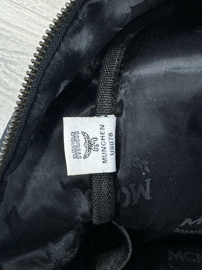 MCM Stark Backpack Visetos Studs Large Capacity Leather Black