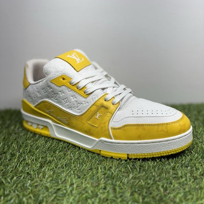 Louis Vuitton Trainer ' White Yellow ' UK 9.5