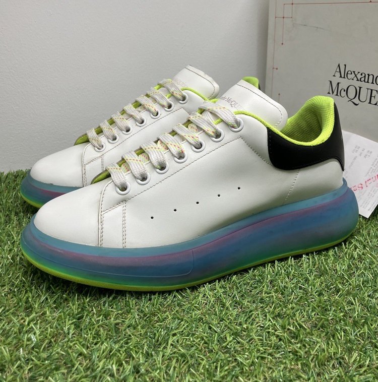 Alexander McQueen ' Transparent Sole/White Iridescent 'UK 8