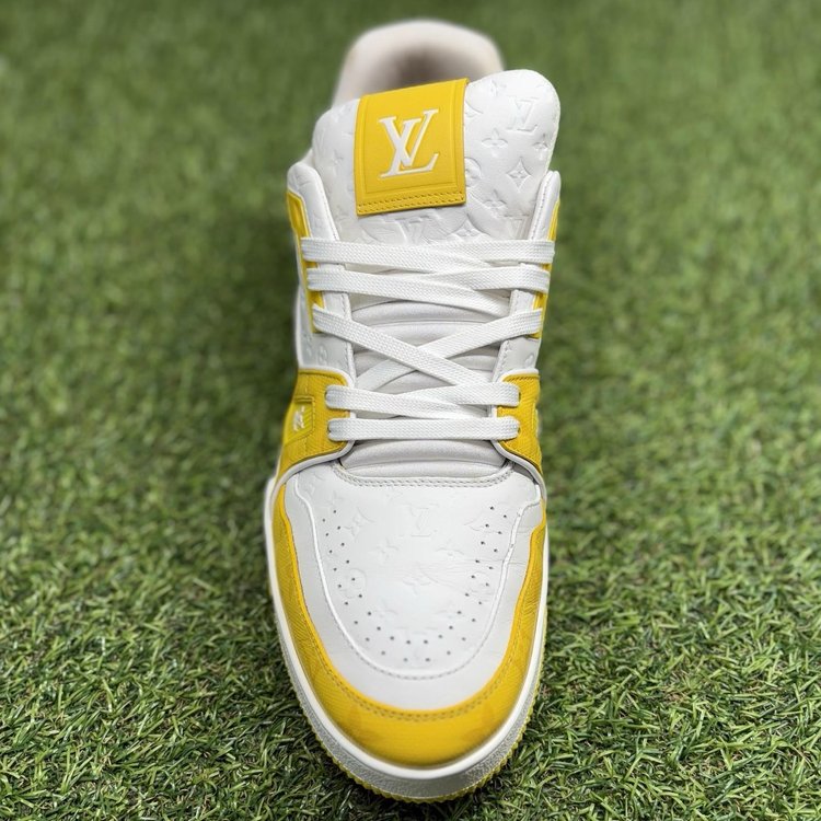 Louis Vuitton Trainer ' White Yellow ' UK 9.5