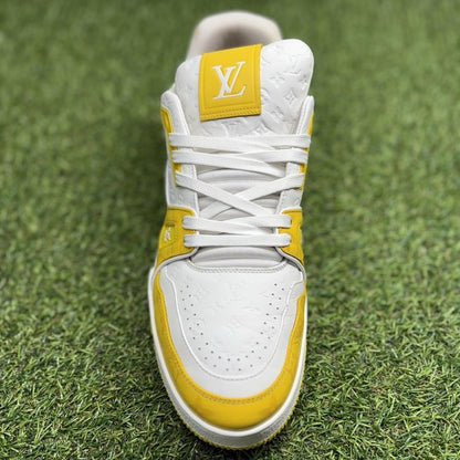 Louis Vuitton Trainer ' White Yellow ' UK 9.5