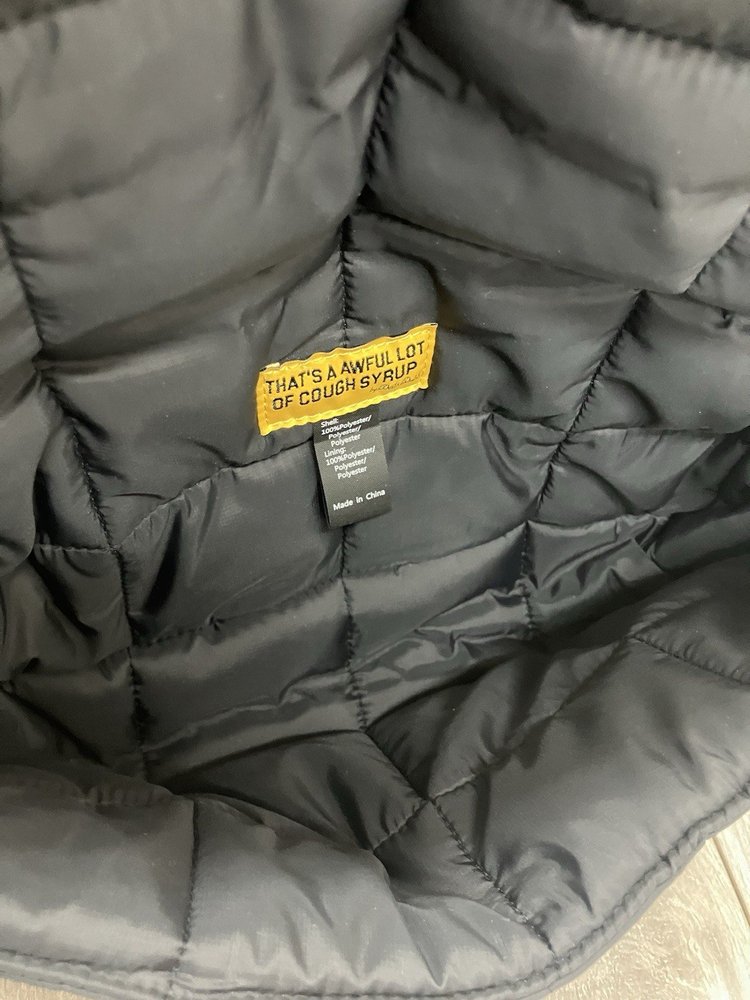 Thats A Awful Lot Of Cough Syrup | Puffer Bag