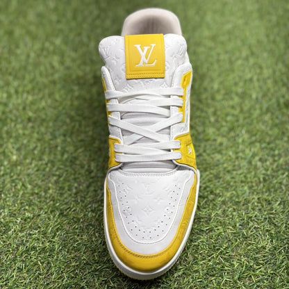 Louis Vuitton Trainer ' White Yellow ' UK 9.5