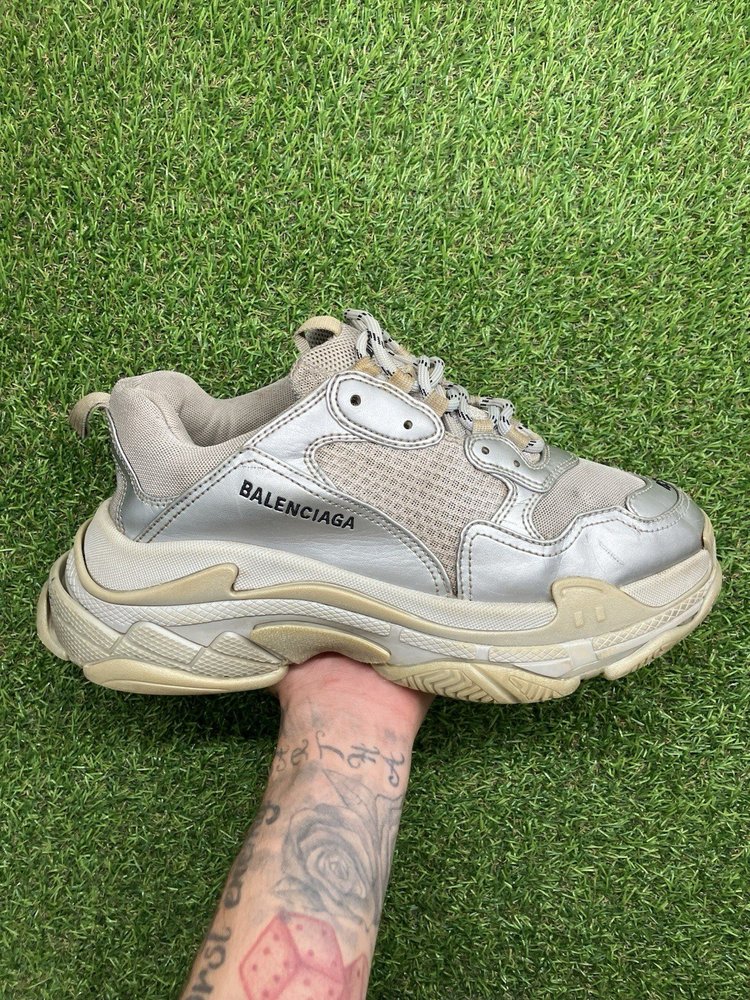 Balenciaga Triple S Sneaker ' Silver '  UK 8