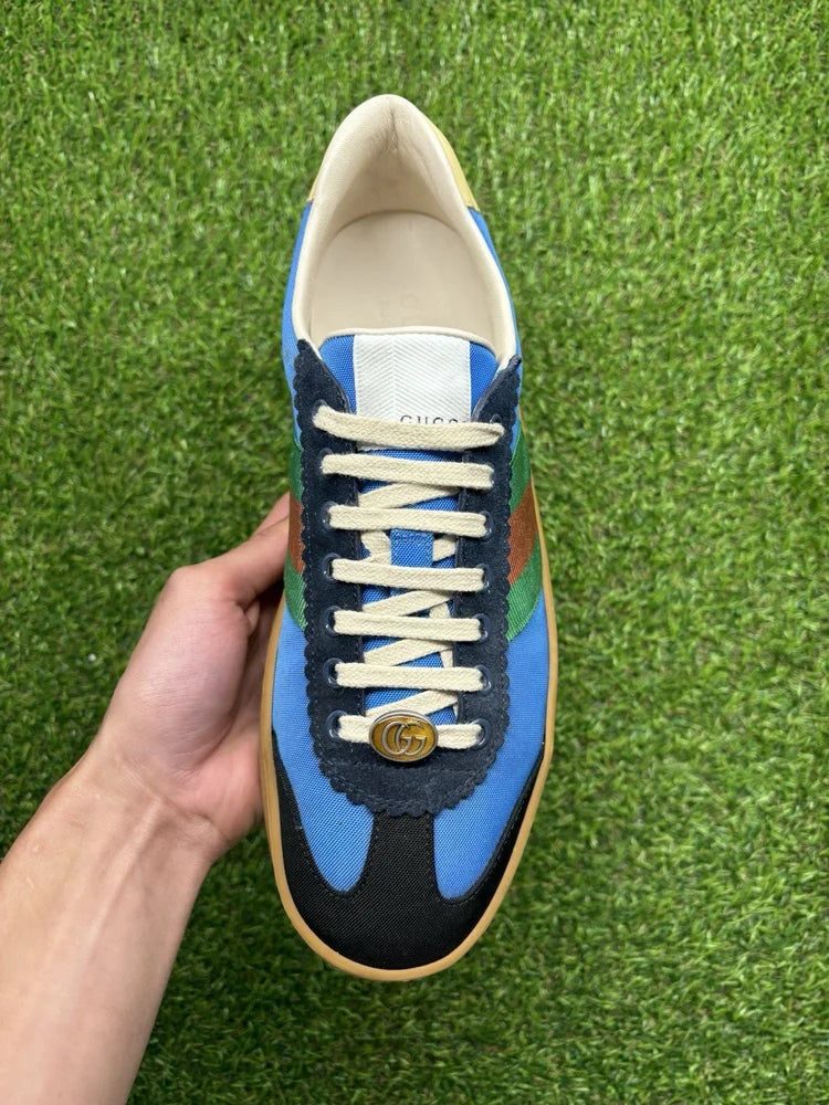 Gucci Web Accent Nylon ‘ Blue ‘ UK 8
