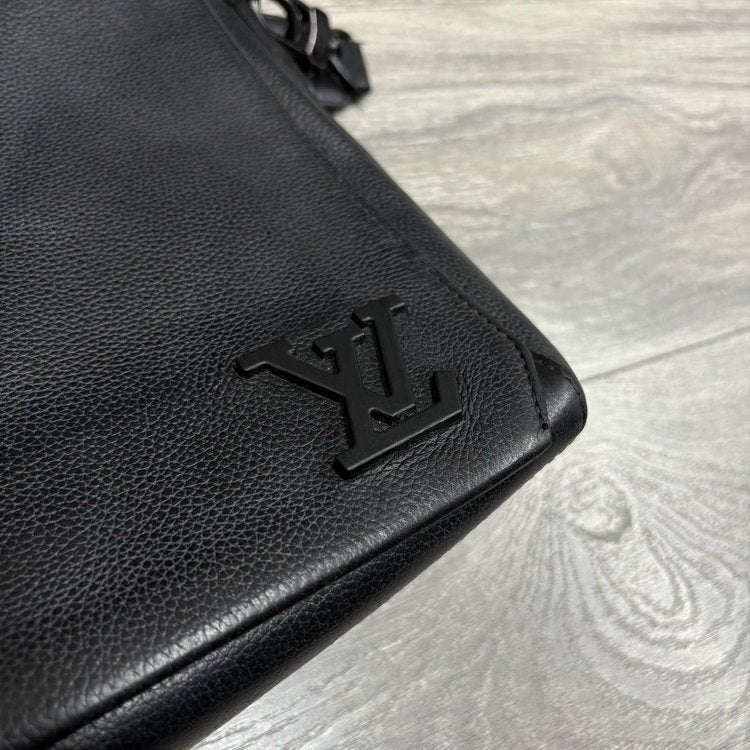 Louis Vuitton Aerogram Take Off Messenger Bag ' Black '