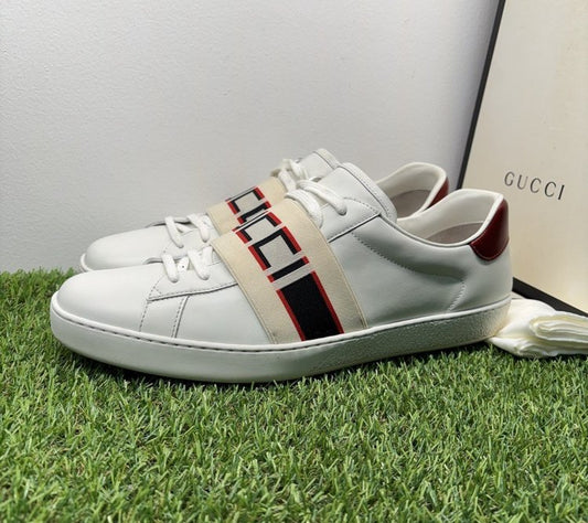 Gucci Ace Gucci Stripe ‘ White, Red ‘ UK 11