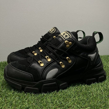 Gucci Flashtrek ' SEGA Black Leather '  UK 8