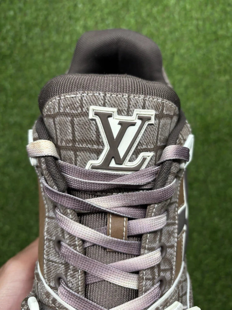 Louis Vuitton Trainer Strap 'Brown Crocodile' UK 8.5