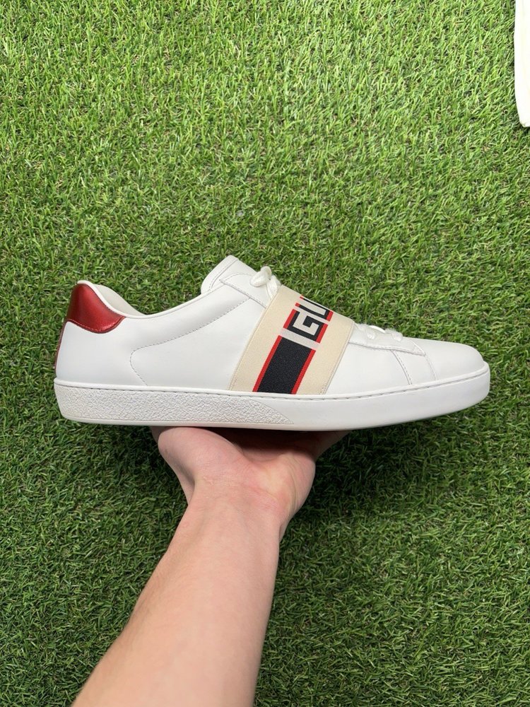 Gucci Ace Gucci Stripe ‘ White, Red ‘ UK 11