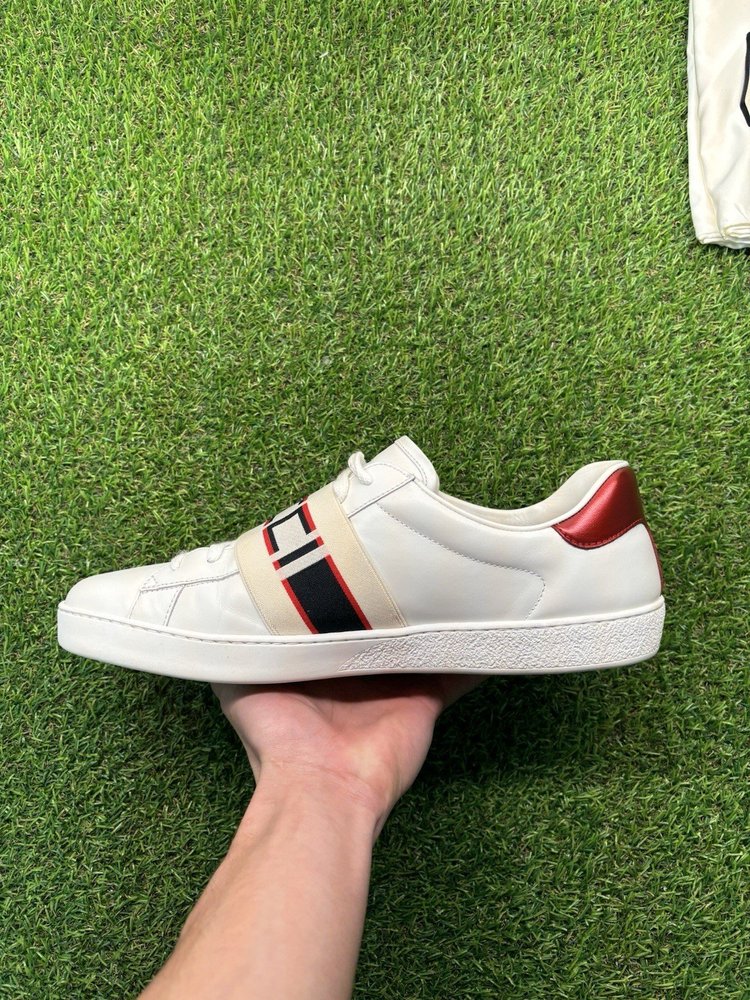 Gucci Ace Gucci Stripe ‘ White, Red ‘ UK 11