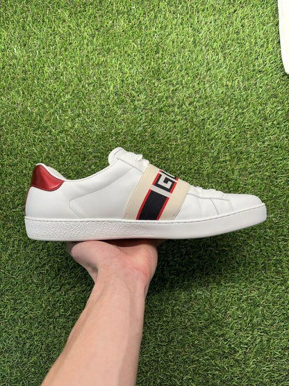 Gucci Ace Gucci Stripe ‘ White, Red ‘ UK 11