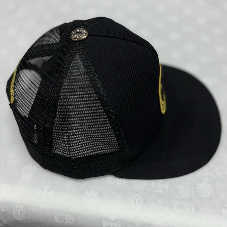Chrome Hearts Plus Cross Seal Stamp Trucker Hat ' Black '