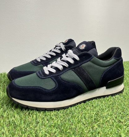 Moncler Montego Suede Trainer ' Navy, Green ' UK 10