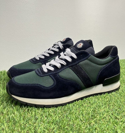 Moncler Montego Suede Trainer ' Navy, Green ' UK 10