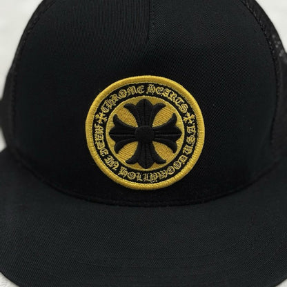 Chrome Hearts Plus Cross Seal Stamp Trucker Hat ' Black '