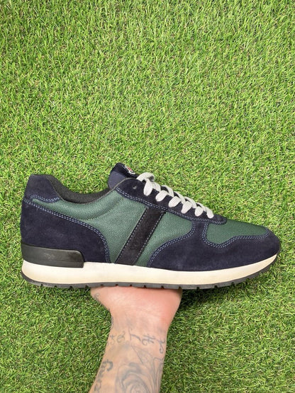 Moncler Montego Suede Trainer ' Navy, Green ' UK 10