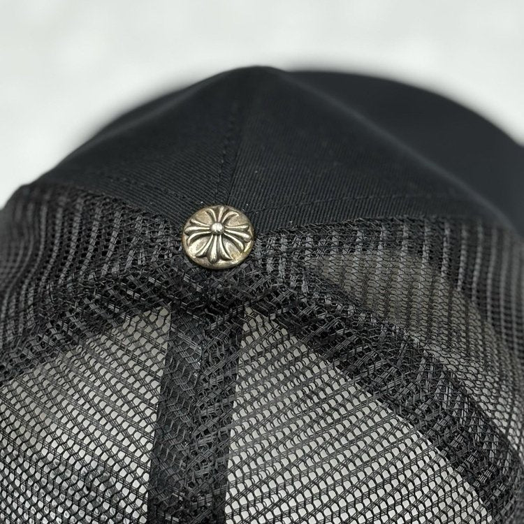 Chrome Hearts Plus Cross Seal Stamp Trucker Hat ' Black '