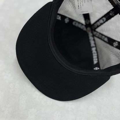 Chrome Hearts Plus Cross Seal Stamp Trucker Hat ' Black '