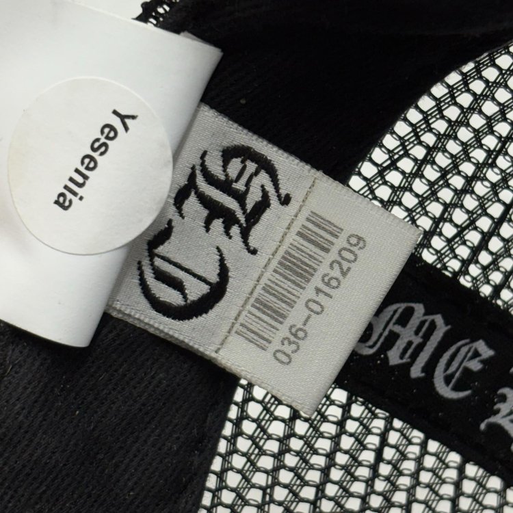 Chrome Hearts Plus Cross Seal Stamp Trucker Hat ' Black '