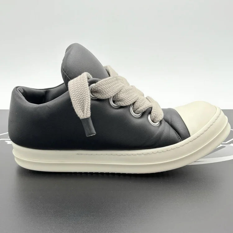 Rick Owens Jumbo Lace Puffer Low ' Black Milk '  UK 10