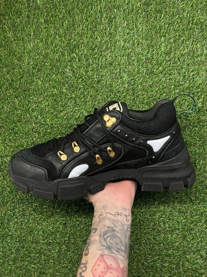 Gucci Flashtrek ' SEGA Black Leather '  UK 8