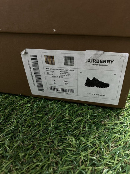 Burberry Arthur Low-Top Sneakers Monogram ' Black ' UK 8