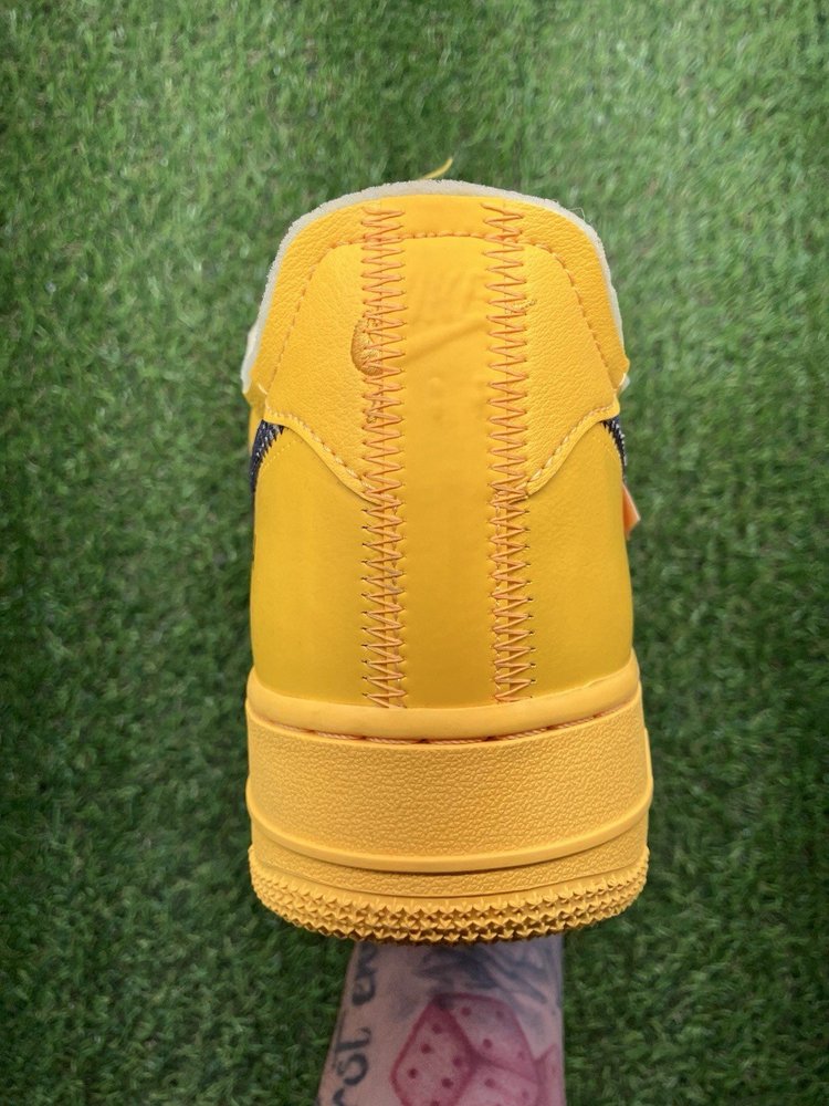 Off White x Nike Air Force 1 Low ICA ' University Gold '  UK 8.5