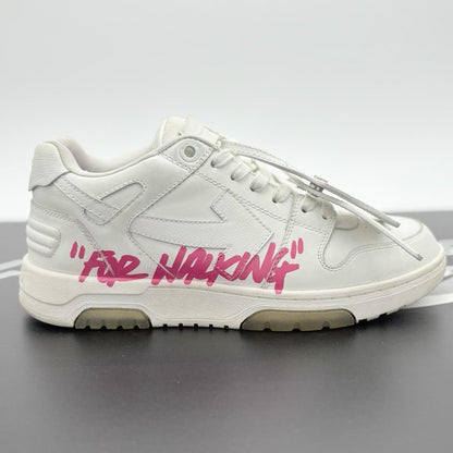 Off-White Out of Office “For Walking” ' White Fuchsia '  UK 8
