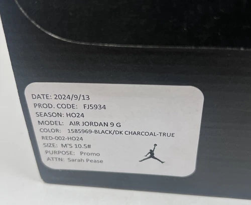 Air Jordan 9 Golf Low Charcoal