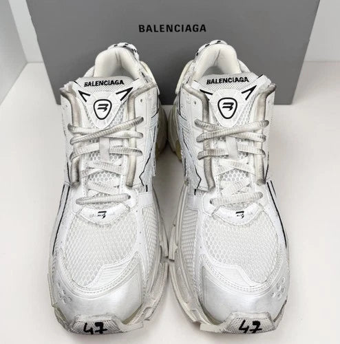 Balenciaga Runner White Distressed Sneakers