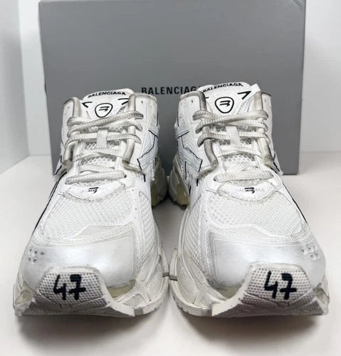 Balenciaga Runner White Distressed Sneakers