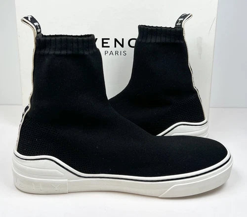 Givenchy Black knit Fabric High Top Sneakers