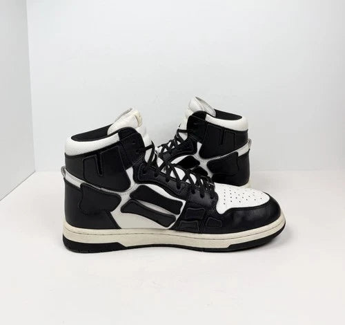 Amiri Skel Top Hi Black/White Leather Sneakers