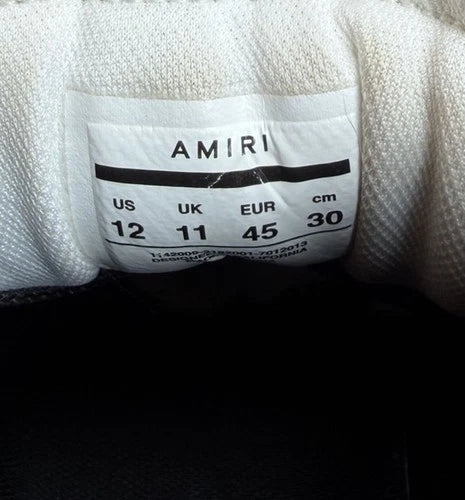 Amiri Skel Top Hi Black/White Leather Sneakers
