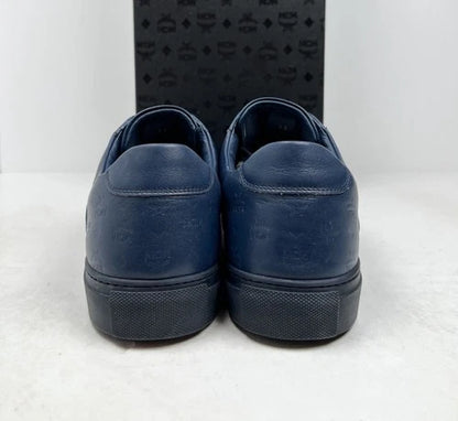 MCM Low Top Leather Navy Blue Sneakers