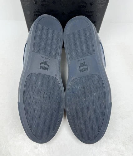 MCM Low Top Leather Navy Blue Sneakers