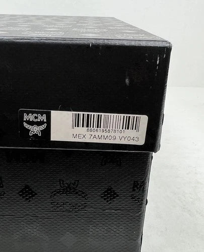 MCM Low Top Leather Navy Blue Sneakers
