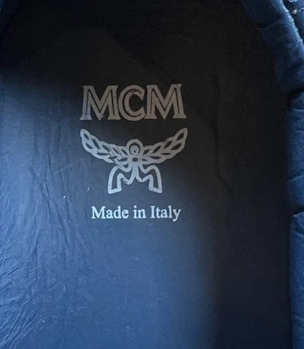 MCM Low Top Leather Navy Blue Sneakers